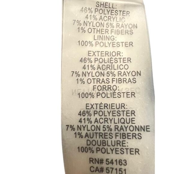 Karl Lagerfeld Paris Tweed Open Front Blazer Navy Women's S Work Office Preppy - Picture 7 of 8